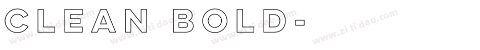 Clean Bold字体转换